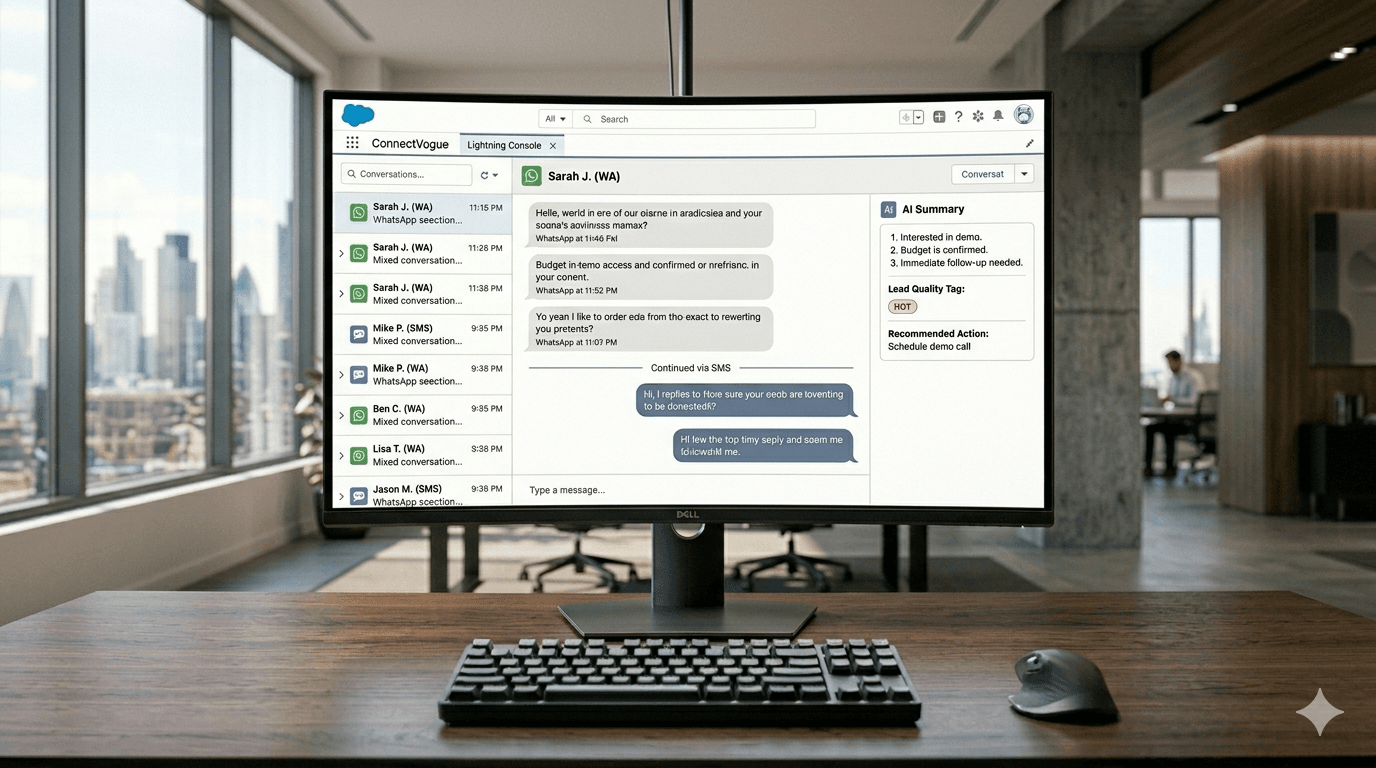 Omnichannel Salesforce Messaging in 2026: Unify WhatsApp and SMS in One Console Before You Lose the Thread