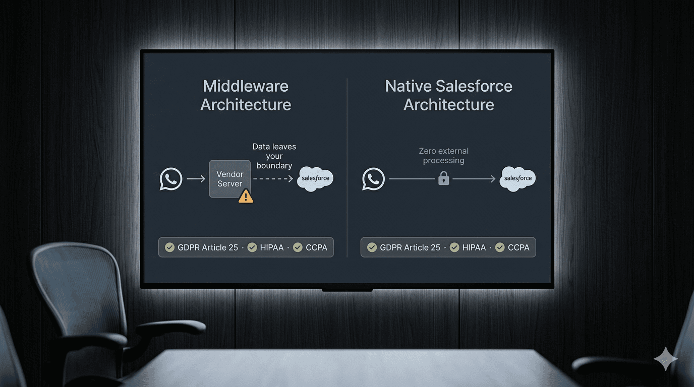 Salesforce AppExchange Security in 2026: How to Audit WhatsApp Messaging Apps for GDPR and Data Residency