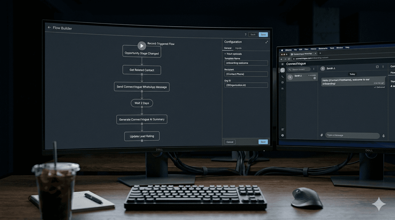 Automate WhatsApp & SMS in Salesforce Flows: A Complete 2026 Guide