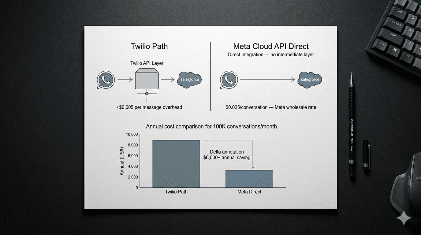 Twilio vs Meta WhatsApp API for Salesforce in 2026: Which Infrastructure Should You Choose?